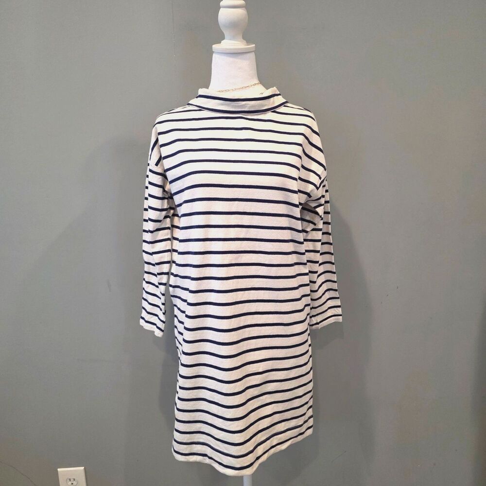 Vineyard Vines Striped Cotton Dress. M. Fisherman Nautical Coastal Scandi Preppy - Picture 2 of 10